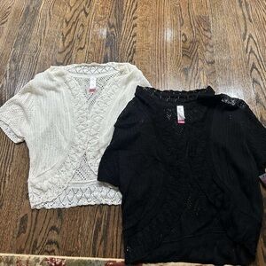 No Boundaries Ivory Lace Knit Top